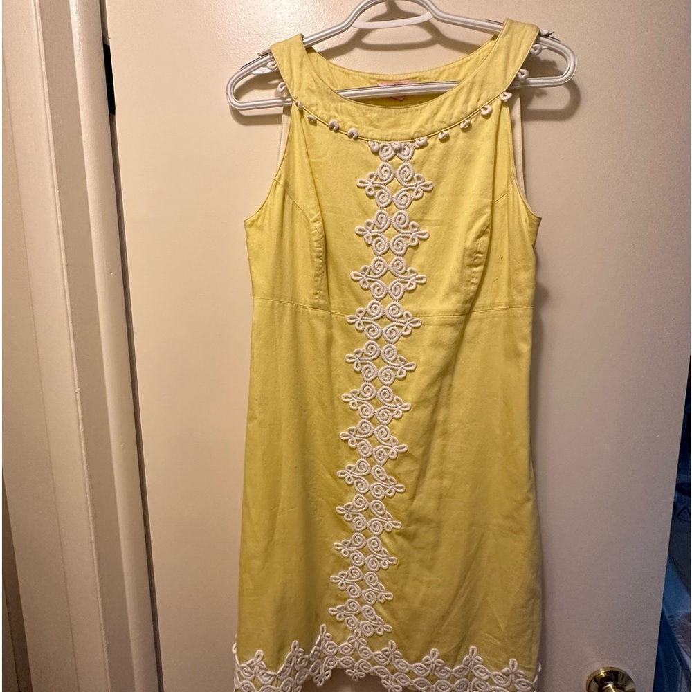 Lilly Pulitzer classic yellow shift dress